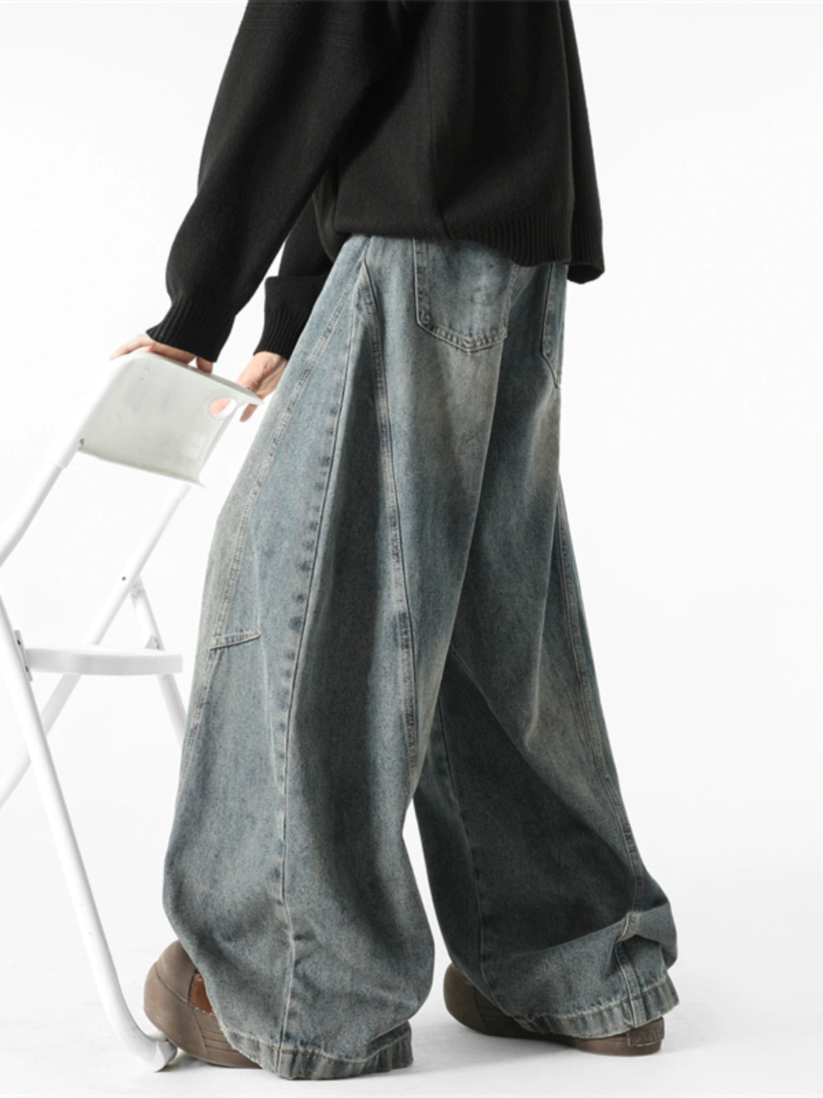 sd0013 ワイドレッグデニムパンツ