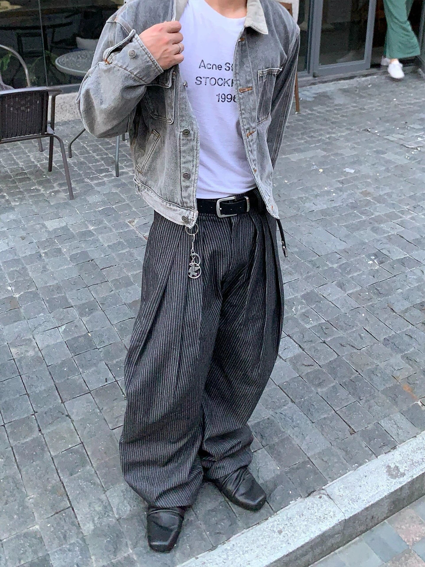 sd0047 プリーツストライプパンツ