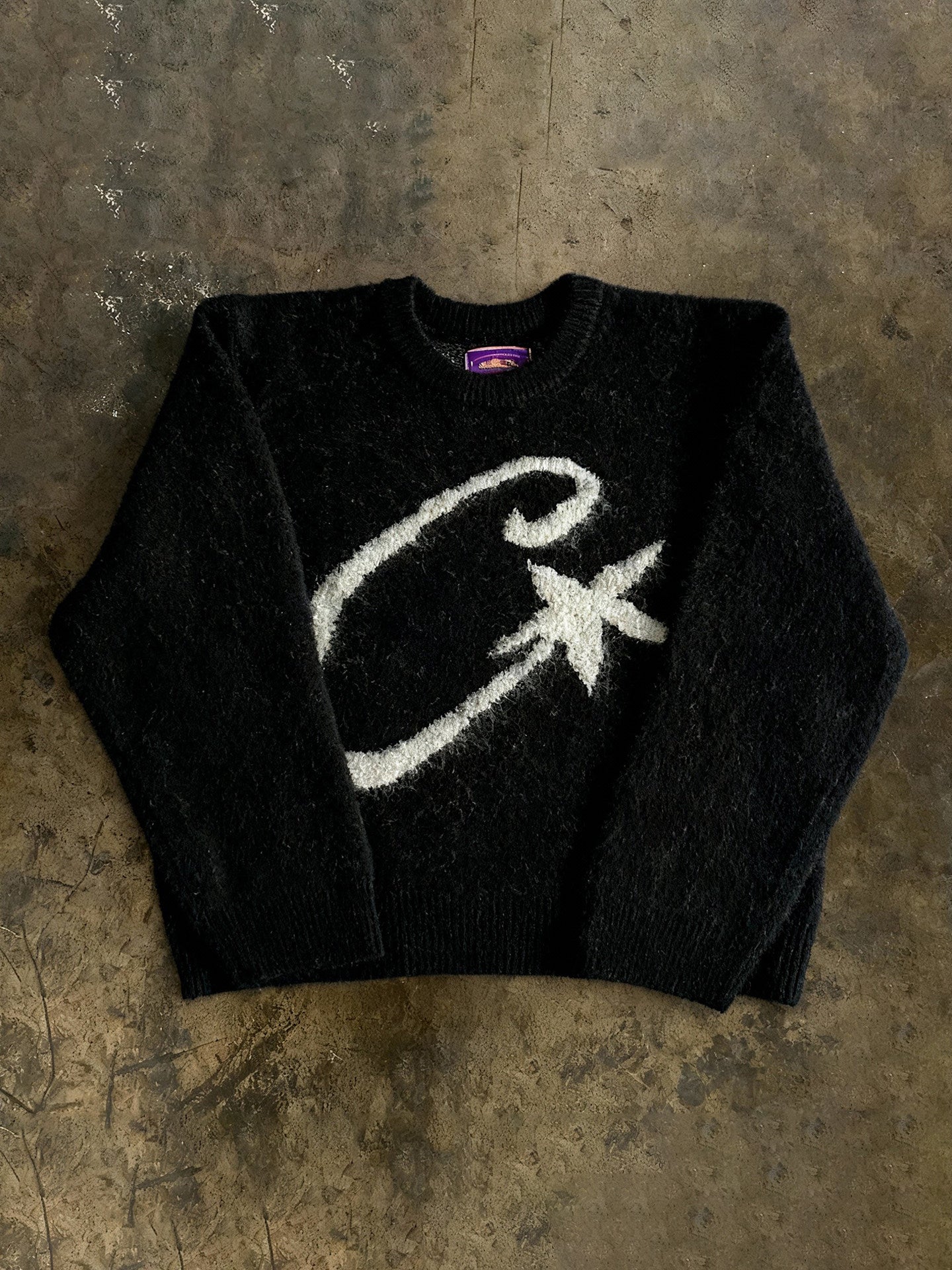 C刺繍ラウンドネックニット sd20250074