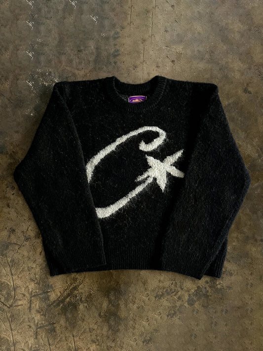 C刺繍ラウンドネックニット sd20250074