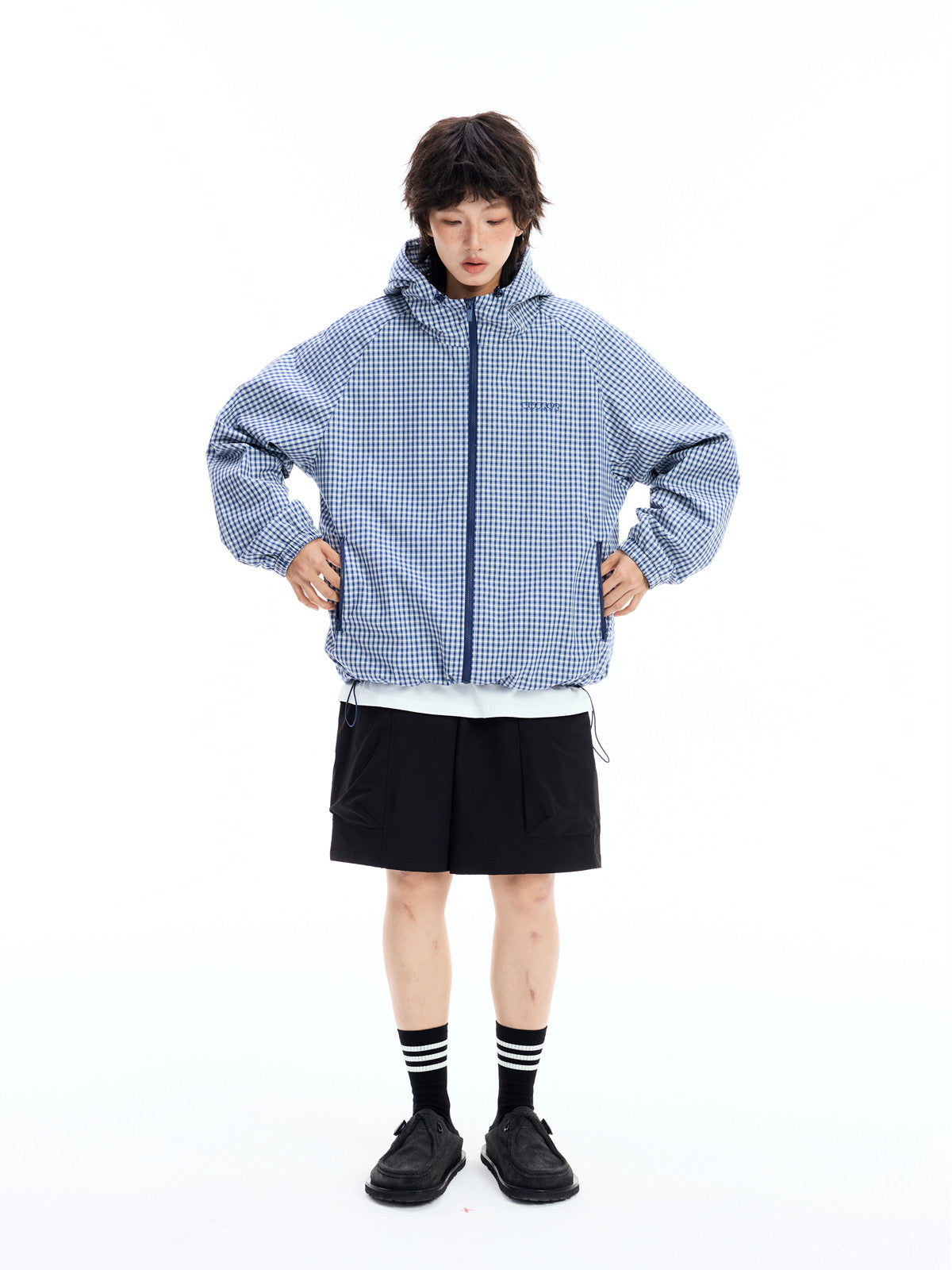 ブルーチェックジャケット sd20250088